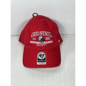 '47 Adult 2024 National Champion Ohio State Buckeyes Cleanup Adjustable Hat Cap